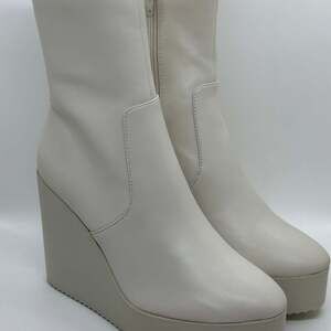 NEW! Steve Madden Witness Wedge Bootie in Bone